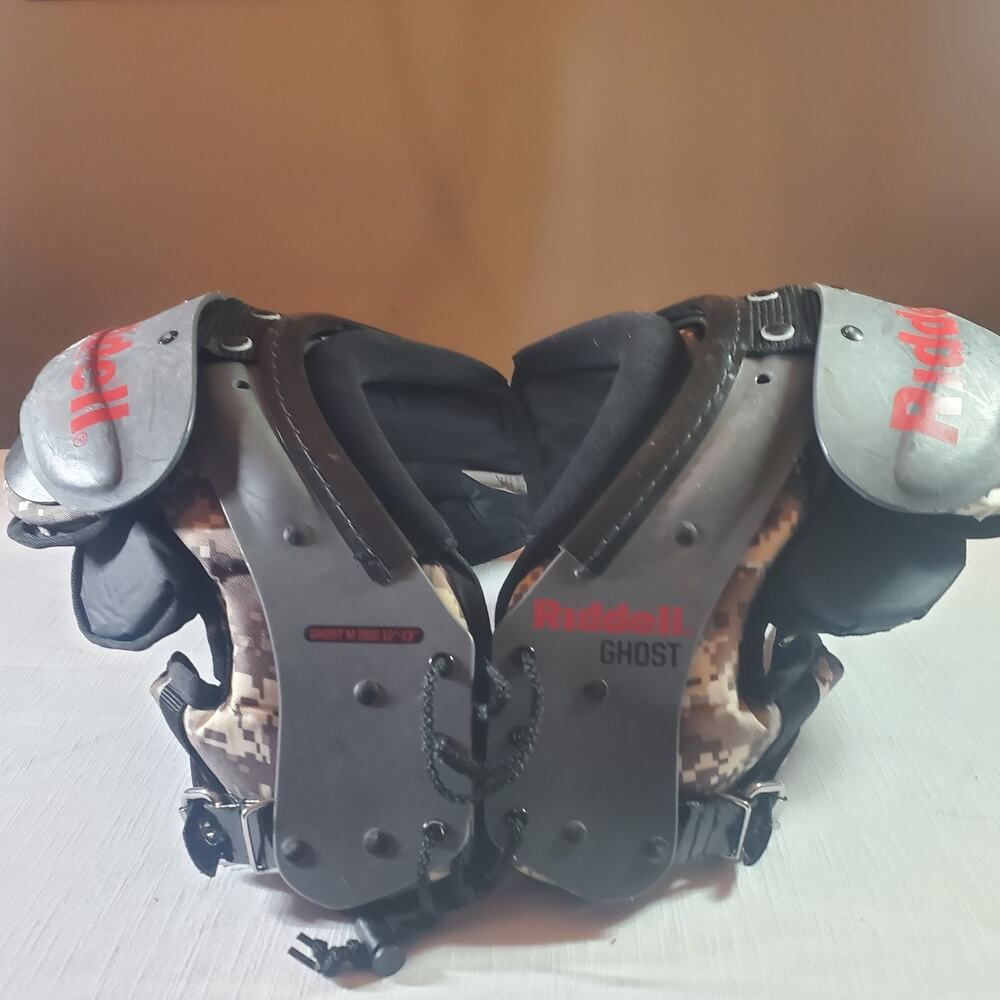 Riddell Ghost Youth All Purpose Football Shoulder Pads Protective Gear Medium